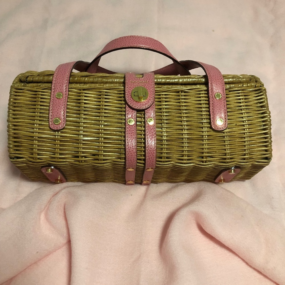 Kate Spade vintage brown wicker handbag